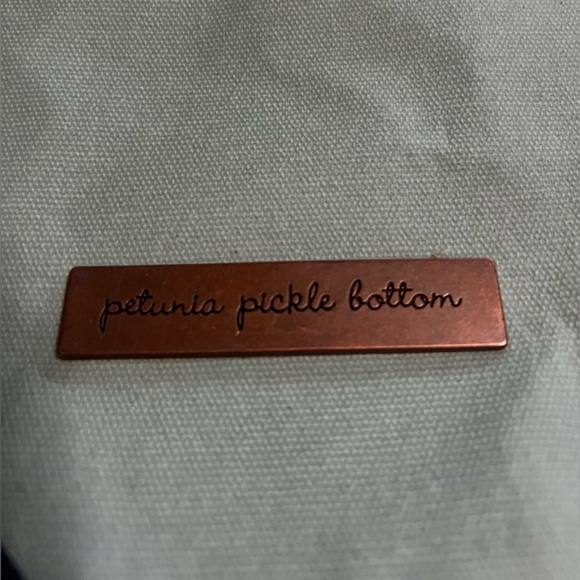 Petunia Pickle Bottom Boxy Backpack Diaper Bag Blue Cream Green Small Bottle Bag - Picture 2 of 15